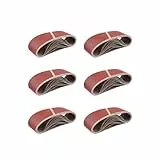 FD-Workstuff Gewebe-Schleifbänder │ 25 Stück │ 75 x 533 mm │ Mixpack (je 5 x Korn 40/60/80/120/180) │ für Bandschleifer │ Schleifpapier │ Schleifband-Set