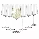 RITZENHOFF 6301002 Weißweinglas 400 ml - Serie Lichtweiss - 6 Stück im Geschenk-Set - stilvoll-modern - Made in Germany