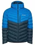 VAUDE Herren Daunenjacke Monviso Down Hooded Jacket, Hochleistungsdaunenjacke, sehr leicht, exzellente Wärmeleistung, atmungsaktiv, radiate blue, XXL