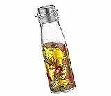 Küchenprofi Dressing Shaker | 250ml | Aus Kunststoff mit Edelstahl Deckel | Messbecher | Mit Ausgießer und Rezepten für Salatdressing | Shake Becher | Silber / Transparent