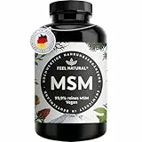 MSM Tabletten - 2000mg MSM (Methylsulfonylmethan) je Tagesdosis - 365 Tabletten (6 Monate) - Mit natürlichem Vitamin C aus Acerola - Hochdosiert, vegan, laborgeprüft, ohne unerwünschte Zusätze