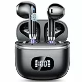 Bluetooth Kopfhörer, Kopfhörer Kabellos Bluetooth 5.3 mit 4 ENC Noise Cancelling Mic, kopfhörer kabellos HiFi Stereo, LED-Anzeige, 40 std Spielzeit, USB-C, In Ear Ohrhörer für Arbeit Spiel Sport