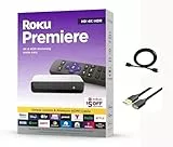 Roku 3920RW-SW Premiere - 4K/HDR Streaming-Media-Player, ermöglicht mit Premium-High-Speed-HDMI-Kabel und einfacher Fernbedienung, WLAN, mit HDMI-Kabel und USB-Verlängerungskabel