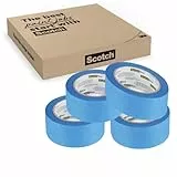 ScotchBlue Premium Malerkrepp Universal, 36 mm x 41 m, 4 Rollen/Packung - Scotch Klebeband für Malerarbeiten und Dekoration zum Streichen, Lackieren, Renovieren - Abklebeband/Kreppband - 100% PEFC