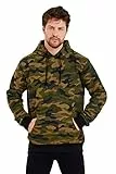 Raff &Taff Hoodie Kapuzenpullover Sweatshirt Sweater Pullover |S-10XL| Sport Alltag Freizeit|Premium Baumwolle Fleece Innenseite (RT-H-401 Woodland L)