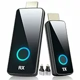 PWAYTEK Wireless HDMI Transmitter and Receiver 4K,1080P@60Hz Ausgang, 164FT/50M Reichweite, Dual-Band 2.4G/5G, Plug & Play für PC/Laptop/TV/Projektor (Ohne App/Verzögerungsfrei)​