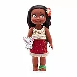 Disney Store Vaiana aus der Animator Collection, 39 cm / 15', echt wirkendes Haar und Outfit, mit Pua als Plüschtier aus Satin, Sammelpuppe geeignet für Kinder ab 3 Jahren