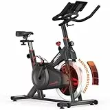 JOROTO Heimtrainer Fahrrad, Indoor Bike mit 100-stufigem Magnetischem Widerstand, LCD Monitor & Tablet Halterung, Leise & Stabil, bis 150 kg belastbar