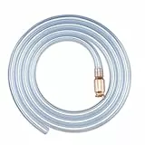 Relaxdays Schüttelschlauch, 240 cm Länge, selbstansaugend, Umfüllen von Benzin & Diesel, Pumpschlauch, transparent