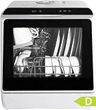 YU YUSING Mini Geschirrspüler Tischgeschirrspüler mit 5+1 Programme für 3 Gedecke mit/ohne Wasseranschluss, 5L Wassertank, Touch Control, LED-Display für Zuhause Büro Camping