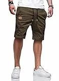 Meilicloth Cargo Shorts Herren Leinenhose Leichte Baumwolle Kurze Jogginghose Herren Chino Shorts für Camping Mit Taschen Braun 36