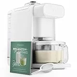Springlane Pflanzenmilchbereiter Mila 1L – 6 Programme + automatischer Reinigungsfunktion – LED-Touch-Display inkl. Timer, Kochmixer für Nussmilch, Sojamilch & Haferdrinks inkl. Sieb & Rezeptbuch