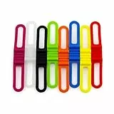 VORCOOL Fahrrad Silikonband Bandbandage Elastische Taschenlampe Halterung fuer Taschenlampen Handys Lautsprecher Lichter Halter Fahrrad Lenker (8 pcs)