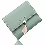 Roulens Damen Geldbeutel mit RFID Blockierung, Klein und im Kurzformat Portemonnaie Damen Veganes Leder Kleine Brieftasche Geldbörse Für Frauen Die Farbe ist sehr schön mit Mehreren Fächern