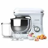 Cecotec Rühr- und Knetmaschine Cecomixer Merengue 5L 1200 Ice-Cream Blau. 1200 W, 5-Liter-Schüssel aus Edelstahl und Zubehör zum Schlagen und Kneten, inklusive Funktion zum Eiscreme machen