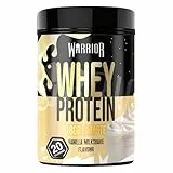 Warrior Whey Protein Pulver 500 g, 20 Portionen – Proteinpulver Shake mit Whey Konzentrat, Eiweißpulver für Muskelaufbau & Regeneration, Low Carb Glutenfrei – Vanille-Milchshake