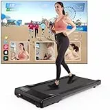 DeerRun Walking Pad Raceable, Max 136kg/159kg Laufband für Zuhause Geeignet für High-Tech-Geräte, Laufband Schreibtisch mit Trainingskursen und Multi-Runner Rennen,Treadmill mit APP-Steuerung