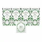 Pukka Tee Set, Bio Kräutertee 'Klar', Fenchel, Aloe Vera, Pfefferminze, Löwenzahn und Brennnessel, Für ein inneres Strahlen, 4er Pack, 80 Teebeutel
