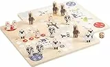 small foot Spielesammlung '4 Friends' aus Holz, Ludo, Leiterspiel, Pferderennen und Stapelspiel, ab 4 Jahren, 12228