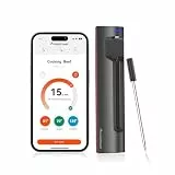 Meatmeet WLAN-Fleischthermometer | Kabellose Sonde mit großer Reichweite für Backofen, Grill, Heißluftfritteuse, BBQ | Doppelsensoren | IP67 wasserdicht