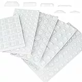 Petutu 316 Stück Gummipuffer Transparent Elastikpuffer Möbelpuffer Türpuffer, Selbstklebend Lärm Dämpfung Pads Anschlagpuffer für Tür, Schränke