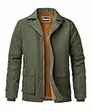 Harbrosrce Herren Winter Parka Jacke Winddicht Outdoor Warme Fleecejacke Übergangsjacke Wanderjacke Verdickt Arbeits Jacken Coat Jacket Steppjacke