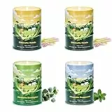 M&SENSE Citronella Kerze Outdoor| 4x100g 80 Std,Natürliche Sojawachs Zitronella Kerze mit Citronella Öl für Garten, Camping, Picknicks|Sommer Zitronellen Duftkerze
