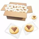 Lebkuchenwelt 175 Stück Schoko Herzen Buttergebäck einzeln verpackt im Karton 1,7kg - Konditor-Qualität mit echter Butter gebacken! Shortbread Gebäck Kekse Kaffeegebäck Butterkekse Buttergebäck