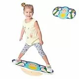 Balance Board Kinder, Wackelbrett, Balancieren Kinder Indoor, Fördert Gleichgewichtssinn und Konzentration, Affenmuster