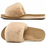 COFACE Hausschuhe Damen Fell Plüsch Pantoffeln 39 Flauschige Schlappen Winter Warm Badeschuhe Puschen für Damen