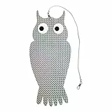 Windhager Vogelabwehr Reflektoren KEEP AWAY, Reflektierender Vogelschreck Eule, natürlicher Vogelschreck, Vogelscheuche, Vögel vertreiben, 2 Stück, 07118, silber