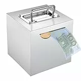 Wuhonghao Spardose Erwachsene Metall，Blechspardose für Scheine，15×15cm Sparschwein Groß xxl，Münzen Sparbüchse，Eine Sparbox Kann Auch als Spendenbox oder Klein Wahlurne Dienen，Piggy Bank Trinkgeldkasse