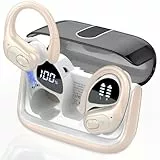 AI Kopfhörer Übersetzer, 3-in-1Bluetooth 5.4 Echtzeit Sprachübersetzer Kopfhörer 164 Sprachen mit App, 75Std Übersetzer Ohrhörer mit Ohrhaken und ENC Mic, 6 Übersetzungsmodi für Business, Kamel