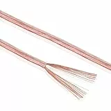 MANAX® 10m Zwillingslitze 2x 0,75mm² transparent Kabel 2-adrig (10m 0,75mm² - 1 Ring, transparent)