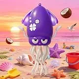 SWTOIPIG Interaktives Krakenspielzeug,Tanzender Kraken mit LED-Beleuchtung,Musik,intelligenter Hindernisvermeidung und Angelrute,Babyspielzeug für die Bauchlage,Musikspielzeug für Baby(Lila)