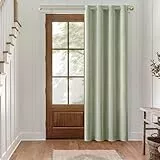 MIULEE Verdunklungsvorhang Salbei Grün Blickdichte Vorhänge mit Ösen Thermovorhang Hitzeschutz Türvorhang 1 Stück H 225 x B 140 cm Tür Gardinen Abdunkelnde Wohnzimmer Schlafzimmer Blackout Curtain