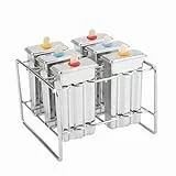Keenso DIY ICE Pop Industrielle Produktion von Edelstahlküche in Edelstahl, Nahtlose Schweißkante, 6, um 6 Nester Eis Gleichzeitig zu Machen (Doppelschlitz mit flachem Kopf)