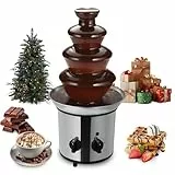 4-Etagen Schokobrunnen mit Schmelzfunktion, 170W Elektrisch Schokoladenbrunnen Schokoladenfondue Maschine, 1.8L/60.86oz Kapazität Edelstahl Schokoladen Brunnen für Familie Party Geburtstag Hochzeitd
