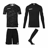 uhlsport Unisex Prediction Torwart Trikotset, Schwarz, L EU