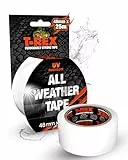 T-Rex – All Weather transparentes Klebeband 48mm x 25m wetterfest, wasserdicht & hitzebeständig – Extra Starkes Panzertape für Indoor & Outdoor – UV-fest – Ideal für Reparatur von Markisen & Zelte