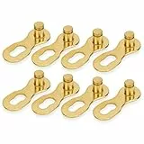 Fahrrad Kettenglied, 4 Paar Fahrrad 12 Fach Kettenverschluss Kettenschloss Stahl Fahrrad Kettenglieder (Gold)