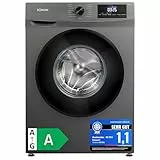 Bomann® Waschmaschine 7kg | 10 Jahre Motor-Garantie | Invertermotor - effizient, leise & langlebig | max. 1400 U/min | 15 Programme | Endzeitvorwahl | LED-Display | Washing Machine | WA 7175.1 titan