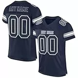Personalisiert American Football Spieltrikots mit Name Nummer Personalisierte Trikot T-Shirt für Kinder Erwachsene Junge Mädchen Herrn Damen