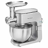 ProfiCook PC-KM 1151 2in1 Multi-Küchenmaschine und Fleischwolf mit Alu-Druckguss-Gehäuse, 8 Geschwindigkeitsstufen, 6,5 L Edelstahlschüssel, umfangreiches Zubehör, 1300 W