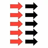 10 Magnetische Pfeile - 5 roten und 5 schwarzen - 4 x 6 cm. Symbol magnet Pfeil magnete für Magnettafeln, Kühlschränke, Plantafeln und Whiteboards.