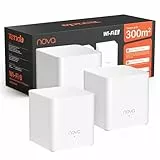 Tenda Nova MX3 Mesh WLAN System - AX1500 Wi-Fi 6 Dualband Router und Repeater - empfohlen für Häuser mit 2-3 Schlafzimmern - 2xGigabit Ports für Jede Einheit - APP Steuerung - WAP3-3er Pack