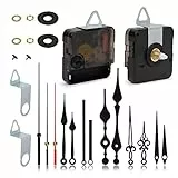 2 Stück Geräuschloses Uhrwerk Set mit 5 Zeiger-Sets Quarzuhrwerk Uhrlaufwerk mit Hohem Drehmoment-DIY Uhr Reparatursatz Wanduhr Ersatzteile für Clock Ersatzteile Ersatz