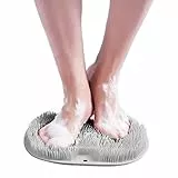 Fußmassagegerät Scrubber Cleaner Verbessert die Fußzirkulation Reduziert Fußschmerzen - Beruhigt müde Achy-Füße - Rutschfest mit Saugnäpfen (gray)