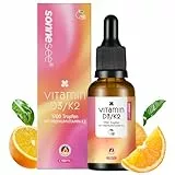 sonnesee Vitamin D3/K2 Tropfen Orangenaroma– 1700 Tropfen 50 ml 25 µg D3 & 20 µg K2 MK7 Pflanzliches D3 aus Flechten – MCT-Öl – Vegan,
