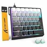 MAMBASNAKE Attack Shark M36 HE Einhand-Gaming-Tastatur, 8000Hz Rapid Trigger, 36 Tasten Kabelgebunden Mit Magnetischem Schalter, 0,01mm RT-Genauigkeit, SOCD & DKS, RGB-Beleuchtung, PC/Mac, Mondlicht